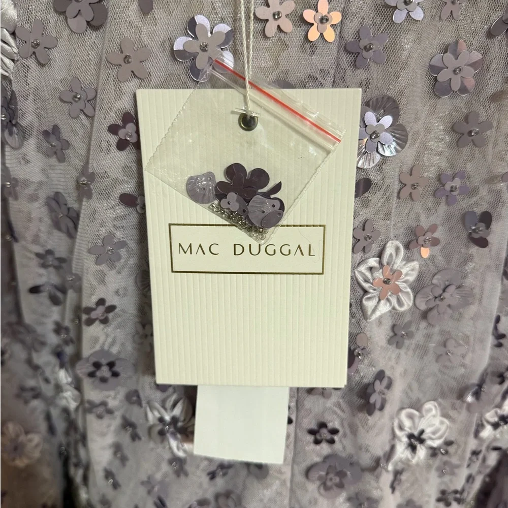 Mac Duggal Lavender Sequin Floral Gown size 14 NWT $698 - Picture 11 of 12